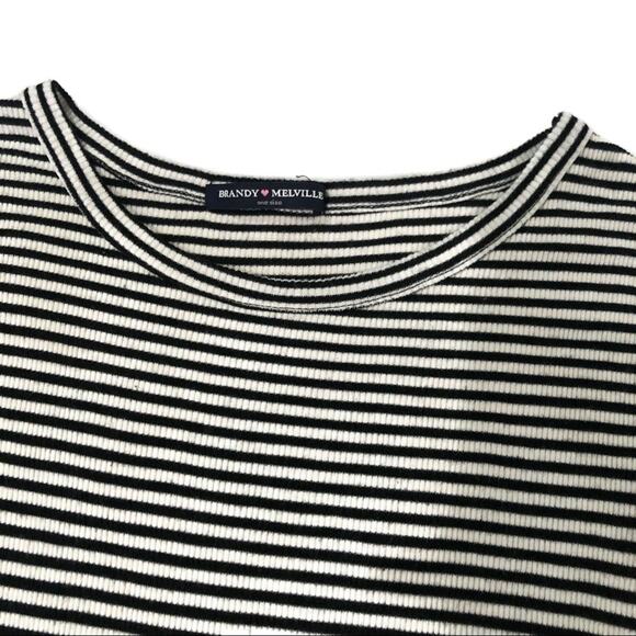 Brandy Melville Striped Janelle Rib Bodycon Dress One Size - Picture 7 of 9